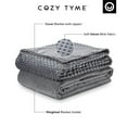 thumbnail image 4 of Posh Hasani 72"x80" Mink Velvet Weighted Blanket Throw-Gray (25 lbs), 4 of 9