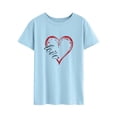 thumbnail image 4 of Xuanfei Women Love Heart Print Round Neck Short Sleeve Valentine T-Shirt, 4 of 7