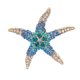 thumbnail image 1 of Worallymy Mujeres Cristal Playa Estrella de mar Broche Ramo Ropa Boda Joyería nupcial Rhinestone Bufanda Pins, White Lake Blue Worallymy JD735800203, 1 of 7