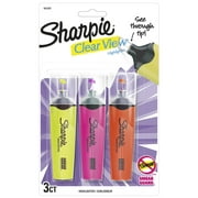 Sharpie Highlighter, Clear View Highlighter with See-Through Chisel Tip, Tank Highlighter, Assorted, 3 Count (Colors in pack may vary)