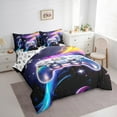 thumbnail image 3 of Castle Fairy Silver Cyberpunk Gamepads Twin Bedding Sets,Video Game Bedding Comforter Set, 3 of 8