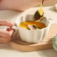 thumbnail image 4 of Ceramic Pumpkin Bowl with Lid and Handle, Ceramic Ramekins Pumpkin Bowls for Soup Baking, Casserole Dish Individual Severing Pot, Stoneware, Oven Safe, 10 FL Oz Capacity, 4 of 7