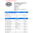 thumbnail image 2 of Front Brake Rotor - Compatible with 2016 - 2020 Kia Optima 2017 2018 2019, 2 of 2