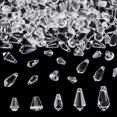 thumbnail image 1 of 250pcs 5 styles Transparent Acrylic Pendants Teardrop Clear 10~23x6~11mm 50pcs/style, 1 of 6