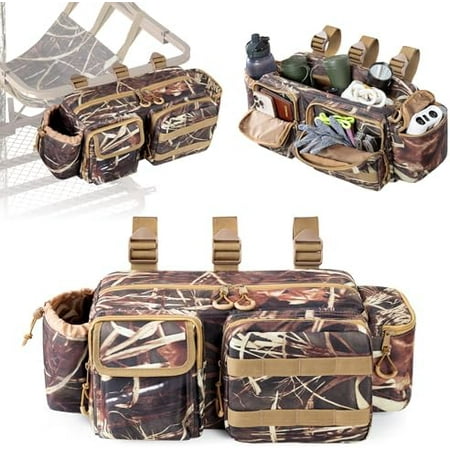 Tree Stand Bag with Quieter Buckle Straps Hunting Bag for Treestand with Multiple Pockets Fits Most Tree Stands Camouflage$$Other