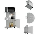 thumbnail image 3 of White Kitchen Cart With Clip, Single Door Cabinet And Four Cabinet, 4 For Functionality, 3 of 4