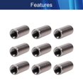 thumbnail image 3 of HUGFEGWE Round Connector Nuts Threaded Sleeve Rod Coupling Nut for Connect Two Threaded Shafts 10PCS CJB91-25810, 3 of 4