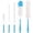 Sky Blue, variant on Bottle Cleaning Brush Five In One Bottle Washing Brush Long Handle Bottle Washer Narrow Neck Beer Bottle Washing Brush