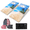 4'x2' Beach Palm Trees, variant on Professional Cornhole Board Set 4x2 Regulation Size Cornhole Set with No Bounce & 8 Bean Bags Corn Hole Boards Bean Toss Game for Adults Family Outdoor Lawn Outside Backyard Games