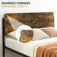 thumbnail image 4 of Soonbuy Full/Queen Metal Bed Frame, Wooden Headboard and Footboard,Rustic, 4 of 8