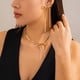 thumbnail image 2 of Gargantilla con lazo, collar y pendientes para mujer, pendientes largos con borla y lazo, pendientes colgantes para boda, graduación, fiesta, joyería, regalos, 2 of 8