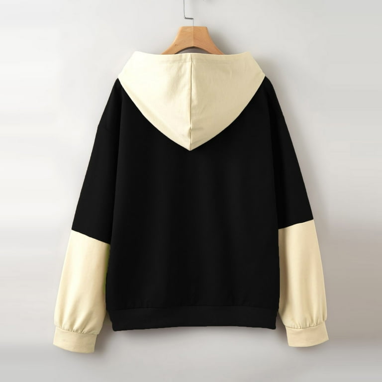 Color block cat print sweatshirt hotsell