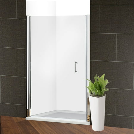 ALEKO 1/4'' Glass Pivot Shower Door - 48 x 72 Inches - (Best Sealant For Shower Doors)