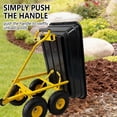 thumbnail image 6 of Garden Dump Cart, 600 LBS Heavy Duty Utility Wagon for Soil, with Quick Release & 10" Flat-Free All-Terrain Wheels, 6 of 6
