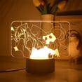 thumbnail image 3 of Luz nocturna LED 3D Nekohas Shizukus que cambia de color para niños, 3 of 3