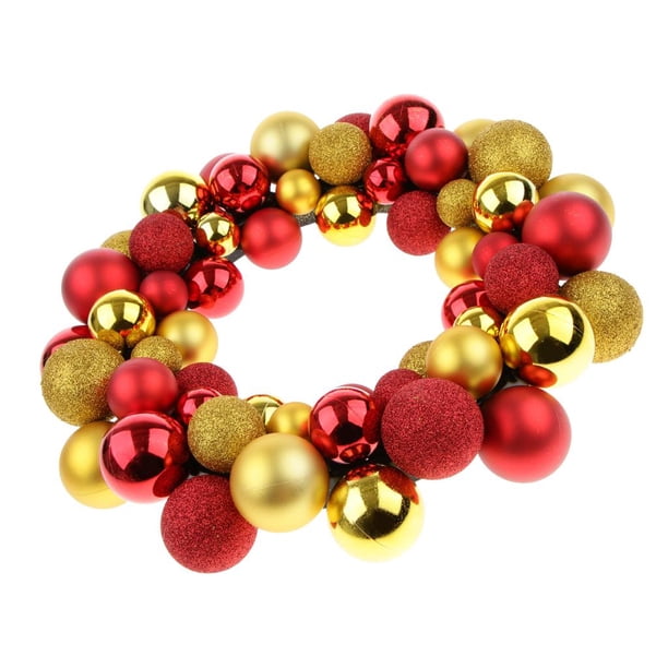 Adorno navideño para colgar en la puerta, la pared y la ventana del hogar Oro rojo