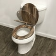 thumbnail image 3 of Home Solutions Round Distressed Wood Decorative Toilet Seat, 3 of 10