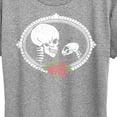 thumbnail image 3 of Instant Message - Human And Cat Skull - Women's Short Sleeve Graphic T-Shirt, 3 of 6