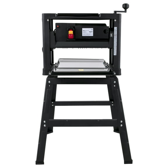 KFFKFF 13inch Benchtop Planer, Wood Planer Thickness 8000rpm, 15AMP Foldable 6m/min Speed with Iron Stand Dust Exhaust for Woodworking Wooden Plank, 2000W