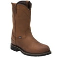 thumbnail image 2 of Justin Men's Wyoming Waterproof Western Work Boot Steel Toe Brown 9 D(M) US, 2 of 5