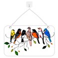 thumbnail image 1 of Window Panel Fowl Shape Hanging Pendant Acrylic Stained Panel Hanging Panel Stained for Home Decoration, 7 fowls, 1 of 8
