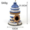 thumbnail image 4 of LOVIVER Resin Hand-Painted Bird House Cottages Hanging Decorative Bird Nesting Box Cabin 4, 4 of 4