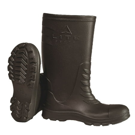 

LITE BOOTS Lightweight Waterproof Boots Men s Knee High All Weather Boots For Hiking Fishing Working - Brown - Size 9 Wide