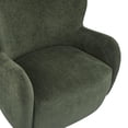 thumbnail image 5 of Christopher Knight Home Mid-Century Modern Velvet Wingback Accent Chair with Birch Legs, Olive Green, 5 of 9