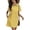 Yellow, variant on Aiyino Womens Linen Shirt Dress Summer Casual Short Sleeve Button Down Mini Dresses Beach Cover Up Shirts with Pockets
