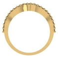 thumbnail image 5 of 0.23 ctw Wedding Band for Women - 18K Yellow Gold Simulated Champagne Diamond Stackable Eternity Ring, 5 of 6