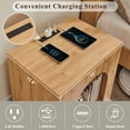 thumbnail image 4 of SinCiDo Modern Arched Nightstand with Charging Station, Bedside Table with Open Shelf Storage for Bedroom, Living Room, 4 of 7