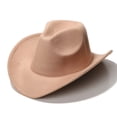 thumbnail image 5 of Lispipm Kids Sun Hats for Summer Outdoor Wide Brim Cowboy Hat Toddler Boys and Girls Casual Vacation Beach Cap Beige 4-10 Years, 5 of 8