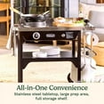 thumbnail image 4 of Cuisinart Outdoor Wok Station with 14” Carbon Steel Pan, 50,000 BTU Wok Burner, Prep Table, 4 of 13