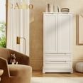 thumbnail image 5 of Aiho Storage Cabinet with 2 Doors & 2 Drawer, Pantry Cabinet for Kitchen, Studio, Living Room - White, 5 of 9