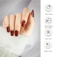 thumbnail image 3 of DANNI & TONI Semi Cured Gel Nail Strips (Maroon) Red Gel Nail Stickers Solid Color Nail Wraps 28 Stickers, 3 of 6