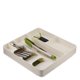 thumbnail image 2 of Bandeja organizadora de cajones de cocina para cubiertos y utensilios, tamaño único, blanco/verde, 2 of 6