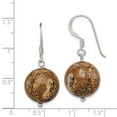 thumbnail image 2 of White Sterling Silver Earring Drop & Dangle Women'S Jasper 28 mm 14, 2 of 2