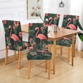 thumbnail image 2 of Yayeee 4 Pack Dining Chair Covers Stretch Parson Chairs Slipcovers Seat Protector, Red Flamingo Pattern, 2 of 6