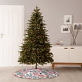 thumbnail image 6 of Sikiie Flower Leaves Nativity Christmas Tree Skirt, Jesus Christian Winter Holiday Tree Mat Decoration(30-48IN)48", 6 of 6