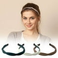 thumbnail image 5 of Thin Leather Headbands for Women Cute Braided Twisted Head Bands with Non Slip Design Fashion Beige Brown Black Headbands for Girls Womens Hair Accessories, 5 of 5