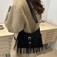 thumbnail image 4 of Este año está de moda el bolso tote con flecos para mujer, nueva colección de invierno 2025, elegante bolso de hombro cuadrado con correa cruzada., 4 of 10