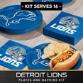 Trendware Detroit Lions Paper Plate and Napkin Party Kit, Serves 16
