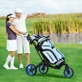 thumbnail image 5 of Goplus Folding Golf Push Cart W/Scoreboard Adjustable Handle Swivel Wheel Blue, 5 of 9