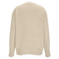 thumbnail image 3 of Womens Cardigan Sweaters Women's Solid Color Long-Sleeved Button-Knit Cardigan Sweater Coat, 3 of 7