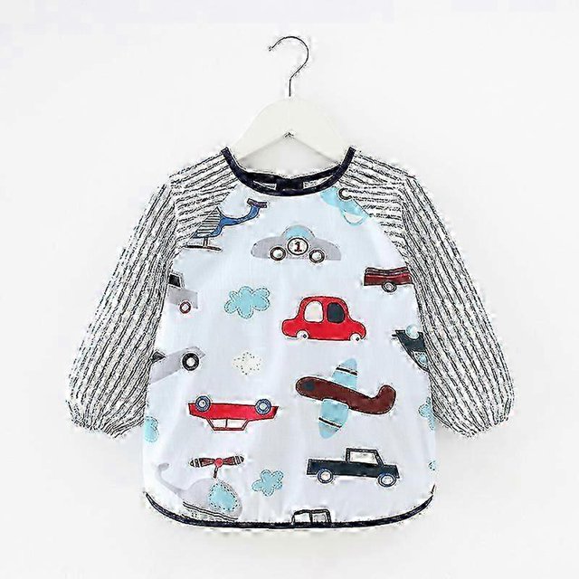 Baby bib with sleeves, waterproof children's bib, washable, suitable for eating and playing,(color 4)-14