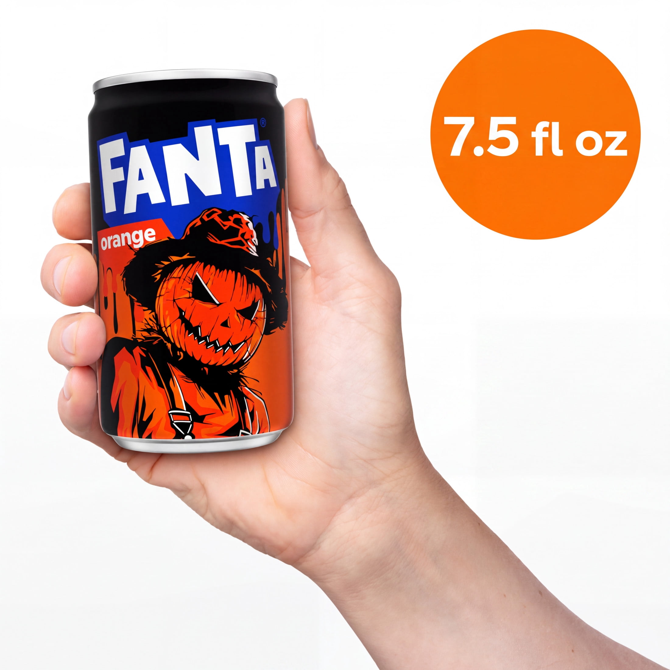 Fanta Orange Soda Pop Fridge Pack Mini Cans, 7.5 fl oz, 10 Pack
