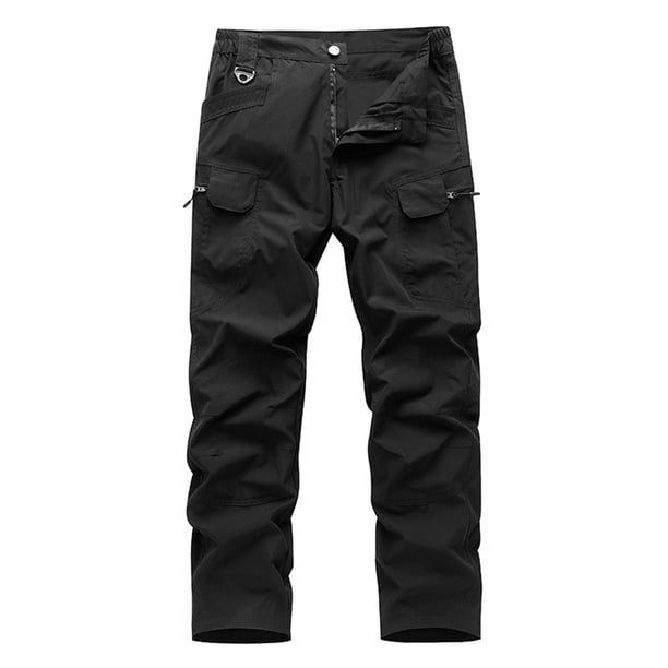 Pantalones de trabajo lavados para hombre - Múltiples bolsillos, mezcla de poliéster y algodón - Pantalones informales/para exterior - Tallas M-XXXL, diseño moderno