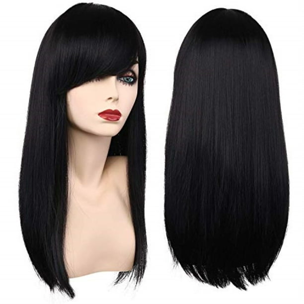 girls wigs kids long straight black costume hair wigs women halloween