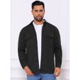 thumbnail image 4 of DARING DIVA Long Sleeve Button Solid Color Casual Work Jacket M Black, 4 of 7