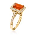 thumbnail image 3 of Ross-Simons Fire Opal and .21 ct. t.w. Diamond Ring in 14kt Yellow Gold, Women's, Adult, 3 of 5